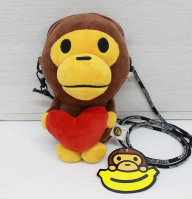 NEW A Bathing Ape BAPE Baby Milo Heart Mobile Shoulder Bag Pouch Unisex  - Image 1 of 4