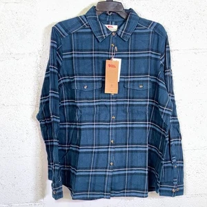 Fjällräven Women's Ovik Heavy Cotton Flan Indigo Blue-Dark Navy XL - Picture 1 of 12