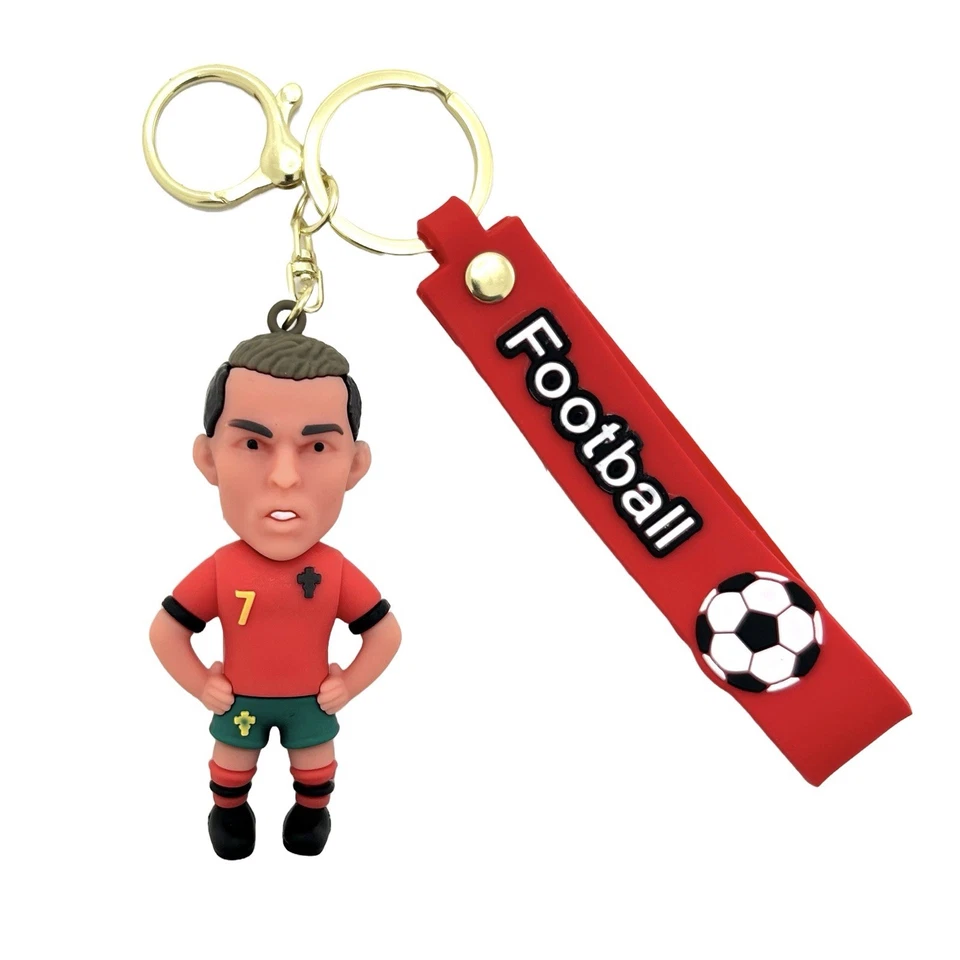 Cristiano Ronaldo Keychain Portugal #7 Soccer Football Star CR7 Kids Adults - Image 1 of 4