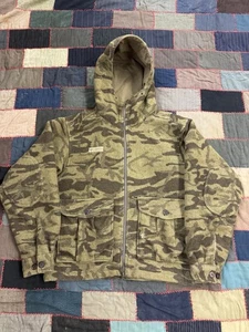 Columbia Monarch Pass Gallatin Range Wool Blend Hooded Jacket Outfitter Camo M - Picture 1 of 8
