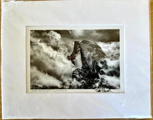 B&W Matted Signed Fine Art Photo Print "Half Dome Hide Away" Yosemite Sewell 5x7 - Picture 1 of 8