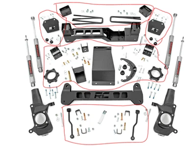 01-10 Chevy/GMC 2500HD 4x4 Rough Country 6" Lift Kit Parts -- READ - Image 1 of 4