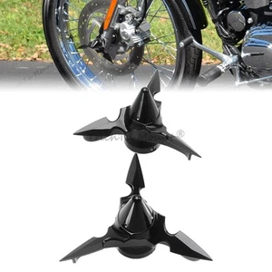 2pcs Motorcycle Spun Blade Spinning Front Axle Cap Nut Cover For Harley-Davidson - Picture 1 of 24