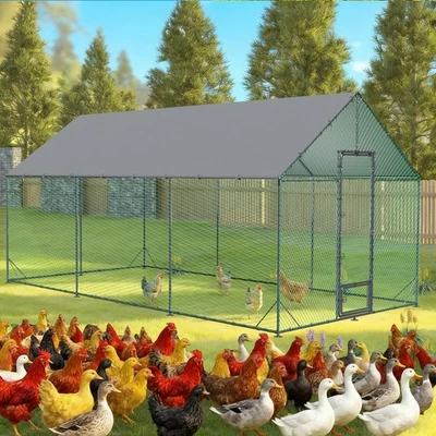 Большой высокий курятник для прогулок кур бег на открытом воздухе среда обитания клетка устойчивость к снегу - Изображение 1 из 4