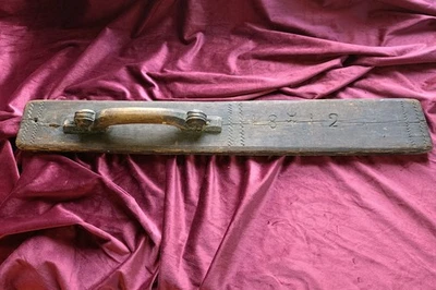 Antique Finnish hand carved mangle board dated 1812 rustic peasant runes signed - Image 1 of 4