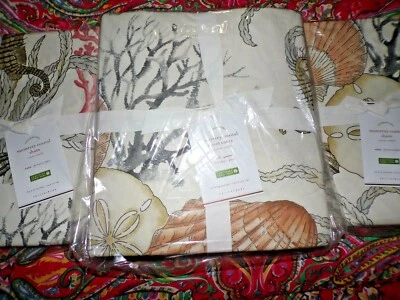 CAPA DE EDREDOM COSTEIRA POTTERY BARN MONTEREY, RAINHA COMPLETA, 2 FRONHAS EURO, NOVA - Imagem 1 de 3