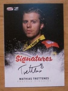 LED 2018/19 Signatures Parallel 56/90 Mathias Trettenes Krefeld Penguins 