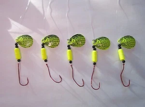 SUZIES SPINNERS 5 Slow Death Floater Crawler Harnesses Colorado Blades - Picture 1 of 2