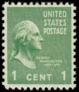 USA 1938 - President George Washington, 1780-1797 - MNH Vintage Stamp/Scott #804 - Picture 1 of 1