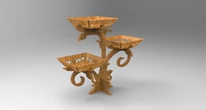 ✅ Sweet Desert Holder Design, Run on CNC Router Or Laser -DXF File Download ✅ - Picture 1 of 1
