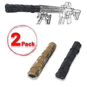 2 Pack 8.66" 22cm Protective Cover Outdoor Silencer Tactical Hunting Accessories - Picture 1 of 10