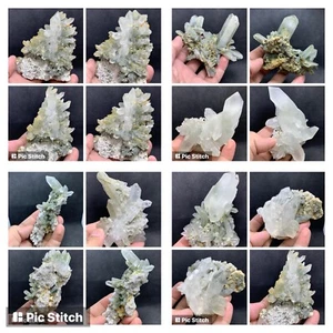 Beautiful Chlorine Quartz Specimens Lot Of 07pcs From Baluchistan Pakistan - Picture 1 of 12
