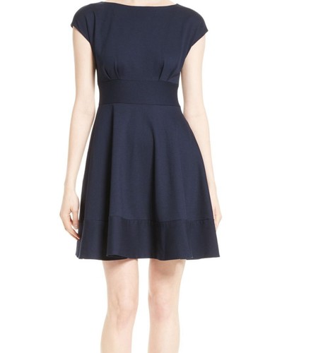Abito da donna blu Kate Spade collo in barca blu $392 taglia XS