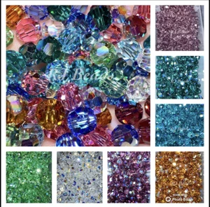 Fornitura Gioielli Rotondi Scintillanti 6 mm cristallo Swarovski 5000 perline artigianali AB - Foto 1 di 29
