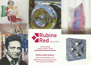 2022 Rubine Red Art Gallery Advertising Postcard Palm Springs California - Picture 1 of 3