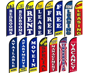 Real Estate Windless Swooper Full Curve Flag Property Management Realty - Picture 1 of 17