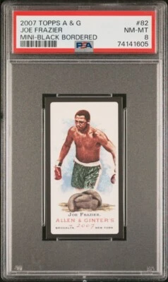 JOE FRAZIER 2007 Topps A & G MINI BLACK Border #82 PSA 8 NM-MT SP POP 2 - 1^ - Image 1 of 3