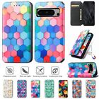 For Google Pixel 8 7 6 Pro  8A/7A Case Geometric Pattern PU Leather Wallet Cover
