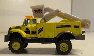 2012 TONKA LIFT TRUCK FUNRISE DEPT OF POWER Yellow Lift Utility Diecast Toy Used - Picture 1 of 18