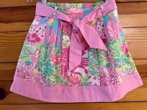 Lilly Pulitzer Vintage Patchwork Skirt Leopard Giraffe Strawberry Flamingo Sz 6X - Picture 1 of 4