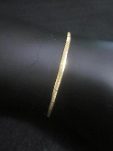 18K Solid Yellow Gold Fine Fancy Herringbone Link Bracelet 1.9 grams 7-1/8" 2mm+ - Picture 1 of 13