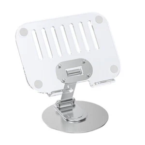 Acrylic 360 Degree Rotating Tablets Stand Adjustable Portable Foldable Base - Afbeelding 1 van 8