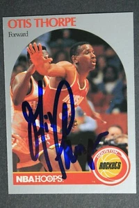 Otis Thorpe Houston Rockets Signed 1990 Hoops #129 Autographed Basketball Card - Picture 1 of 3