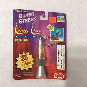 1994 Silver Streak Lava Lite Lamp Keychain - NEW/ SEALED, Still Works