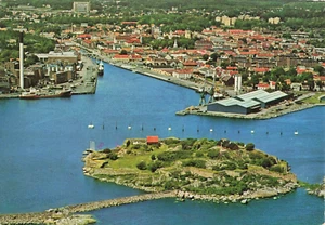 Postcard Sweden Aerial photo over Karlshamn - Picture 1 of 2