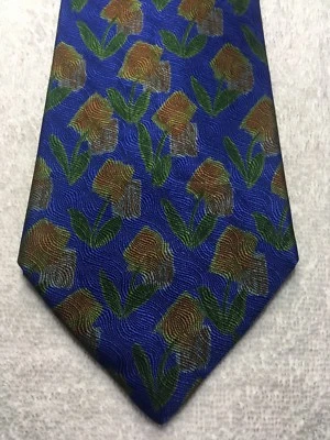 PAUL FREDRICK CORBATA HOMBRE AZUL CON MARRÓN Y VERDE 4 X 58 Foto 1 de 4