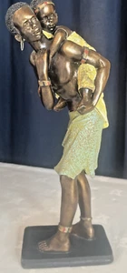 Gleneagles Studio Maasai Women & Child Figurine 28cm Tall African Tribal Art - Picture 1 of 9
