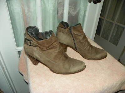 Botines Paul Verde Marrón Gamuza Para Mujer UK 6 US 8.5 Hechos en Austria Foto 1 de 4
