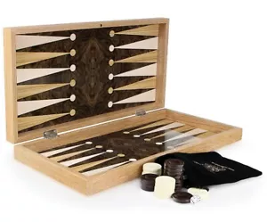 Wunderschöne Walnuss Optik Backgammon, Tavla XXL Walnut Burl - Bild 1 von 4