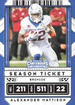 2020 Panini Contenders Draft Picks #4 Alexander Mattison - Image 1 of 2