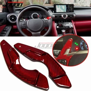 Red Carbon Interior Paddle Shifter For Lexus IS 300 300h 350 500 F Sport 2021-24 - Foto 1 di 11