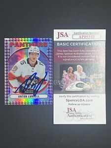 Anton Lundell Signed 2021-22 O-Pee-Chee Platinum RC /15 IP Auto JSA Panthers