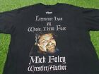 Vintage Mick Foley Shirt WWF Mankind Cactus Jack  Black 1999 Wrestling Book XL