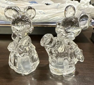Lenox Disney Lead Crystal Mickey and Minnie Mouse Salt & Pepper Set N.W.O.B. - Picture 1 of 5
