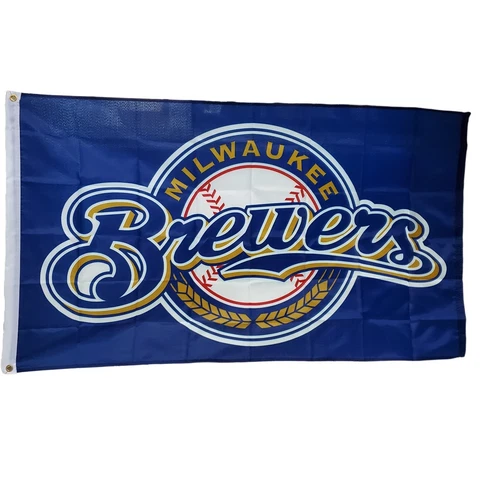 Milwaukee Brewers ~ Baseball ~ 3' X 5' Flag ~ Indoor / Outdoor ~ FREE SHIPPING Cover