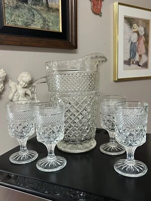 Набор из 5 кувшинов и стаканов Anchor Hocking Wexford — 56 унций, кубки 6 унций - Изображение 1 из 4