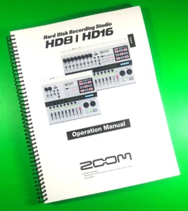 Manuale del proprietario per Zoom HD8/HD16 studi di registrazione 213 pagine con copertine trasparenti! - Foto 1 di 1