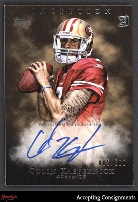 2011 Topps Inception #126 Colin Kaepernick RC Rookie AUTO 005/500 49ERS - Image 1 of 2