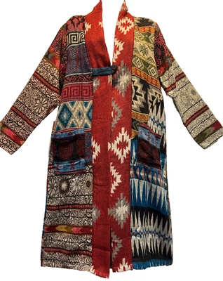 Nwt SACRED THREADS hippy pocket patch flannel warm JACKET COAT TOP XL Free shipp - Image 1 of 4