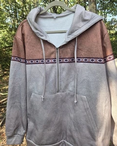 Sudadera con capucha azteca para hombre, 1/4 cremallera, suéter, XL, gráfico 0741, a20 - Imagen 1 de 6