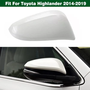 Right Side Mirror Cover Shell Mask Pearl White For Toyota Highlander 2014-2019 - Picture 1 of 5