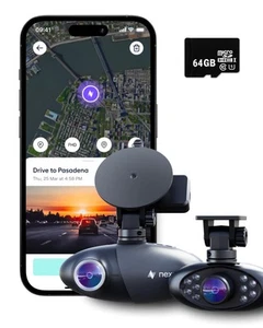 Pro GPS Dash Cam System – Dual Dashcam Front and Interior Dash Camera for Car... - Picture 1 of 9