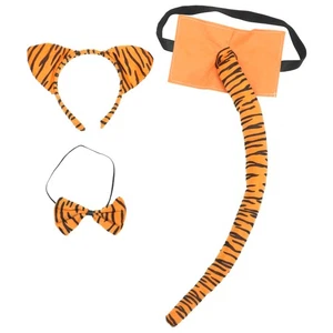Set copricapo tigre costume coda cosplay decorazione accessori animali - Foto 1 di 12