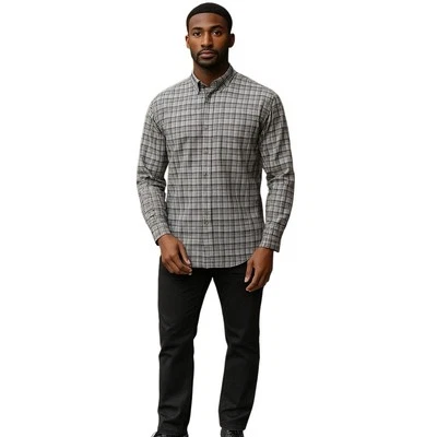 Camisa ventilada de pesca al aire libre REI para hombre talla M lengüeta enrollable mangas largas verde a cuadros Foto 1 de 4