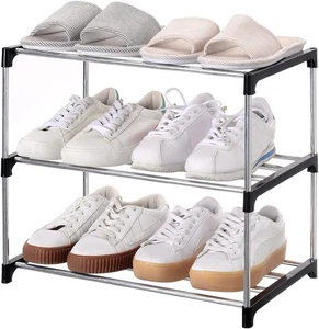 Stackable Small Shoe Rack, Entryway, Hallway and Closet Space Saving Storage and - Picture 1 of 8