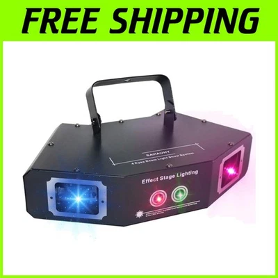 Four Beam RGB Party DJ Lights with Sound Activation & DMX Control for Any Event - Image 1 of 4